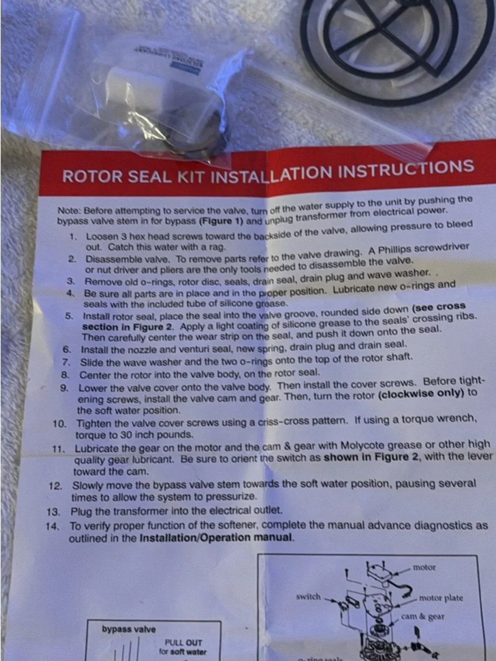 Rotor Seal Kit Installation Instructions - White